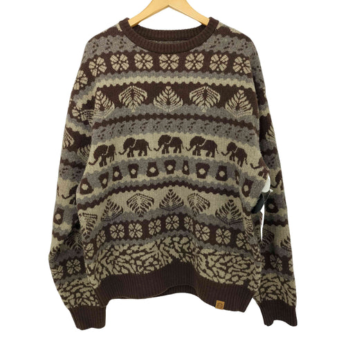 ビームス BEAMS 25AW STARBUCKS STAND ジャカード クルー ニット メンズ JPN:L
