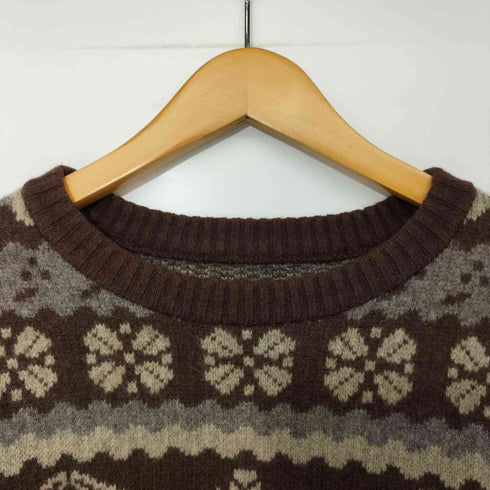 ビームス BEAMS 25AW STARBUCKS STAND ジャカード クルー ニット メンズ JPN:L