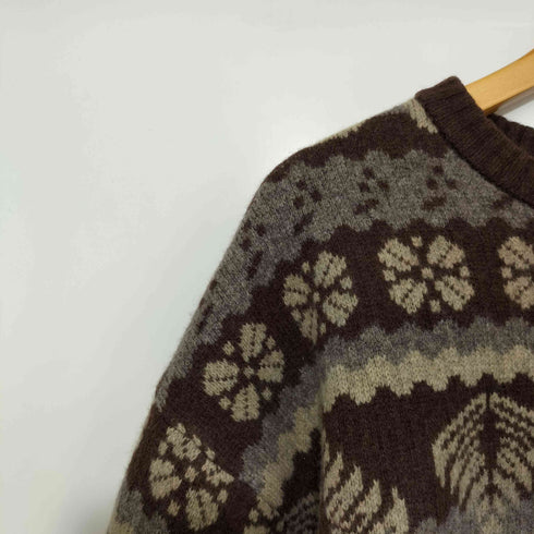 ビームス BEAMS 25AW STARBUCKS STAND ジャカード クルー ニット メンズ JPN:L