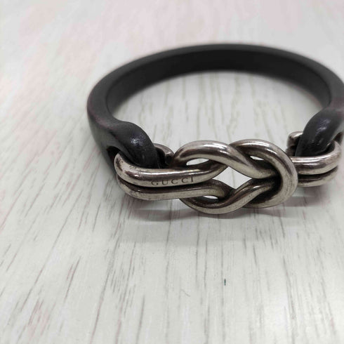 グッチ GUCCI シルバー925 レザー ブレスレット メンズ 19