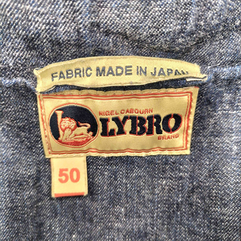 ナイジェルケーボン NIGEL CABOURN LYBRO NAVAL DUNGAREE デニム オーバーオール メンズ 50