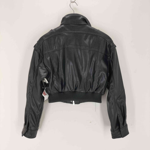 ザラ ZARA ストラップ付きフェイクレザージャケット レディース import:S
