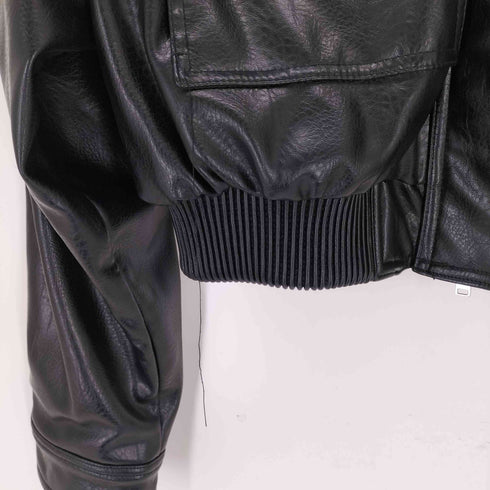 ザラ ZARA ストラップ付きフェイクレザージャケット レディース import:S
