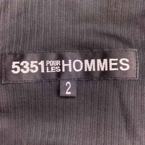 ゴーサンゴーイチプールオム 5351 POUR LES HOMMES 変形 ストライプ テーラードジャケット メンズ 2