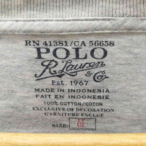 ポロラルフローレン POLO RALPH LAUREN ポニー 刺繍 霜降り Tシャツ ビッグサイズ メンズ import:L