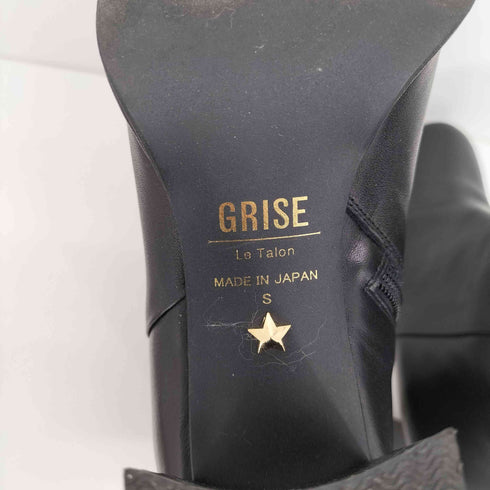 ルタロン GRISE Le Talon サイドジップ レザー ショート ブーツ レディース JPN:S