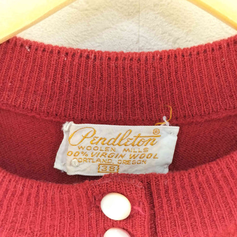 ペンドルトン PENDLETON 60-70s virgin wool ニット カーディガン レディース 38