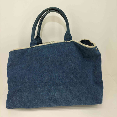 サマンサタバサデラックス Samantha Thavasa DELUXE バイカラー デニム トートバッグ + ポーチ レディース