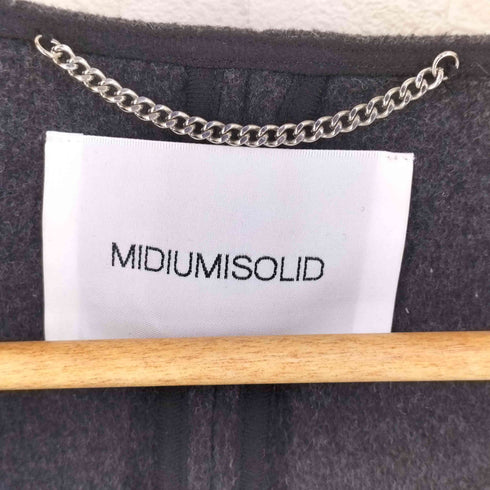 ミディウミソリッド MIDIUMISOLID ダブルフェイスコクーンシルエットコート レディース