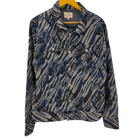 DANSK 総柄 トラッカー ジャケット メンズ import:L