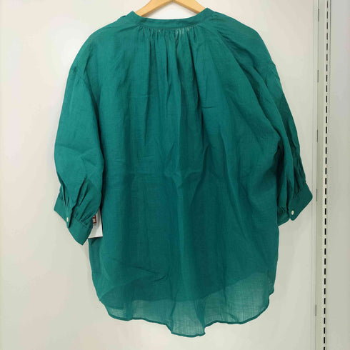 ルグラジック le glazik LINEN GATHER NECK BLOUSE リネン ギャザー ネック ブラウス レディース JPN:36