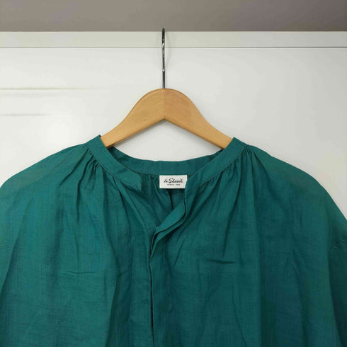 ルグラジック le glazik LINEN GATHER NECK BLOUSE リネン ギャザー ネック ブラウス レディース JPN:36