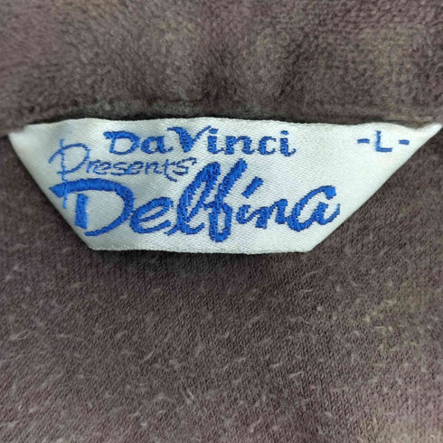 DaVinci Delfina ロングスリーブ ベロア シャツ メンズ L