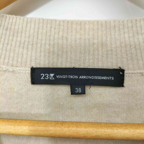 ニジュウサンク 23区 カシミヤ混 メリノウール Vネックニット レディース JPN:38