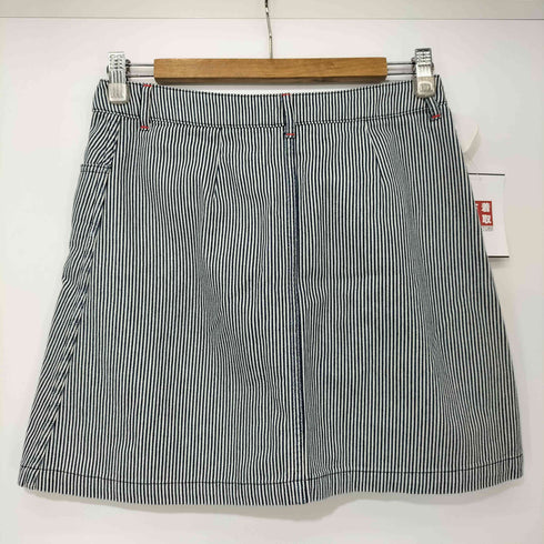 メゾンキツネ MAISON KITSUNE ヒッコリー ストライプ フロントボタン ミニ スカート レディース JPN:36