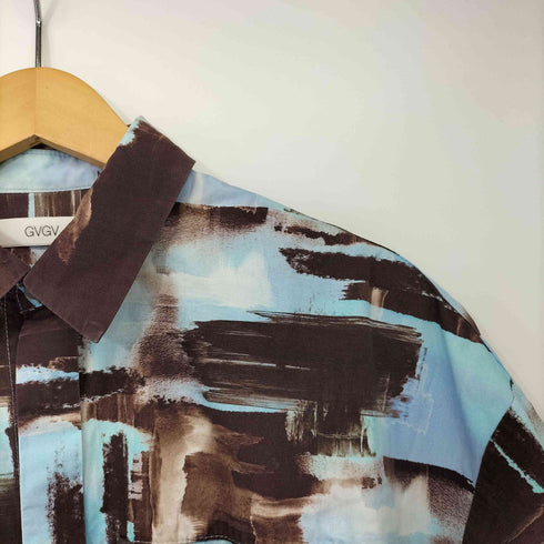 ジーヴィジーヴィ G.V.G.V. Brushstroke Printed Shirt 総柄 プリント S/S シャツ メンズ