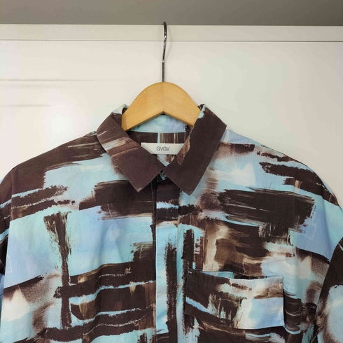 ジーヴィジーヴィ G.V.G.V. Brushstroke Printed Shirt 総柄 プリント S/S シャツ メンズ
