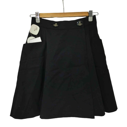 ヴィヴィアンウエストウッドレッドレーベル Vivienne Westwood RED LABEL ウールギャバジン ラップスカート レディース JPN:2