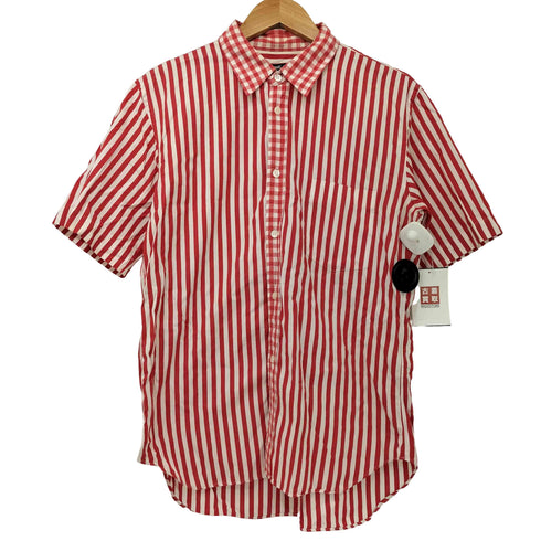 コムデギャルソンオムドゥ COMME des GARCONS HOMME DEUX 15SS ギンガムチェック キャンディストライプ 切替 S/S シャツ メンズ JPN:S