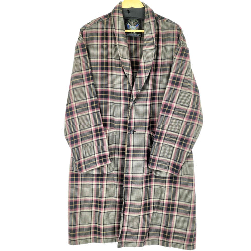 エゴトリッピング EGO TRIPPING Dyed Long Check Gown ガウンコート メンズ JPN:46