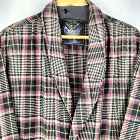 エゴトリッピング EGO TRIPPING Dyed Long Check Gown ガウンコート メンズ JPN:46