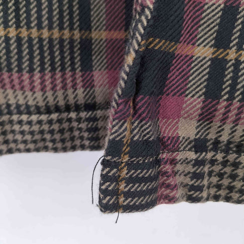 エゴトリッピング EGO TRIPPING Dyed Long Check Gown ガウンコート メンズ JPN:46