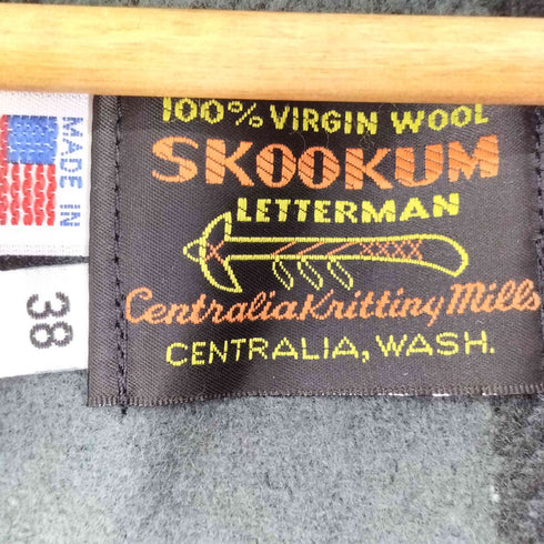 スクーカム SKOOKUM USA製 裏地チェックネル コーチジャケット メンズ US:38
