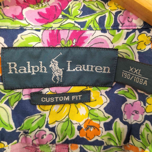 ラルフローレン RALPH LAUREN CUSTOM FIT フローラル柄 S/Sシャツ メンズ import:XXL
