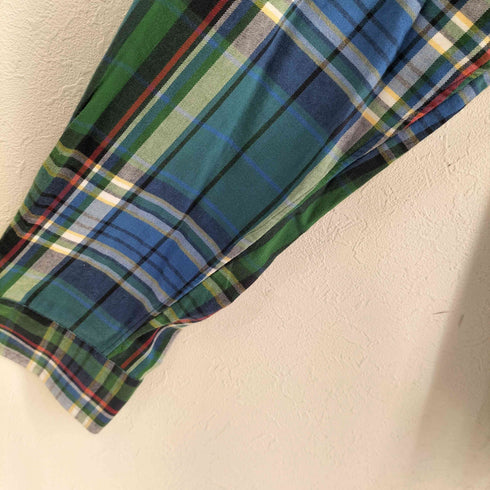 ラルフローレン RALPH LAUREN CUSTOM FIT マドラスチェック L/Sボタンダウンシャツ メンズ import:XL