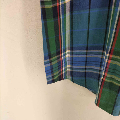 ラルフローレン RALPH LAUREN CUSTOM FIT マドラスチェック L/Sボタンダウンシャツ メンズ import:XL