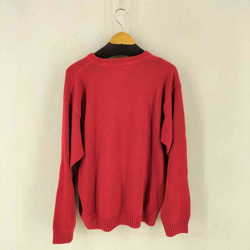 トミーヒルフィガー TOMMY HILFIGER クルーネックコットンニット 前V メンズ JPN:XL