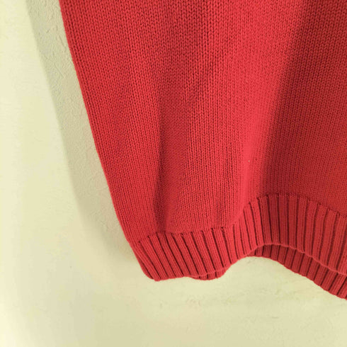トミーヒルフィガー TOMMY HILFIGER クルーネックコットンニット 前V メンズ JPN:XL