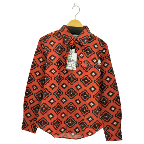 ヴィヴィアンウエストウッドマン Vivienne Westwood MAN ジオメトリックデザイン コットン ロングスリーブ フロントボタン シャツ メンズ 46