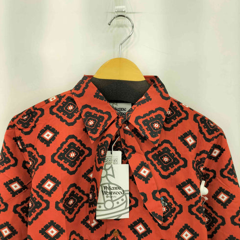 ヴィヴィアンウエストウッドマン Vivienne Westwood MAN ジオメトリックデザイン コットン ロングスリーブ フロントボタン シャツ メンズ 46