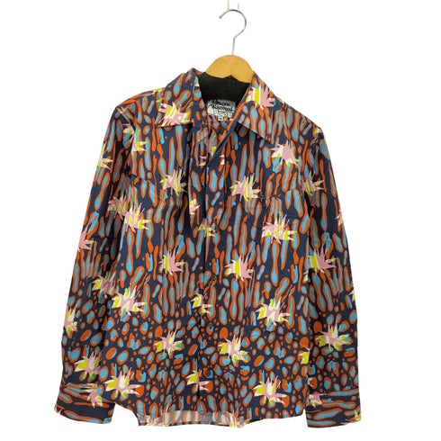 ヴィヴィアンウエストウッドマン Vivienne Westwood MAN ジオメトリックデザイン コットン ロングスリーブ フロントボタン シャツ メンズ 46