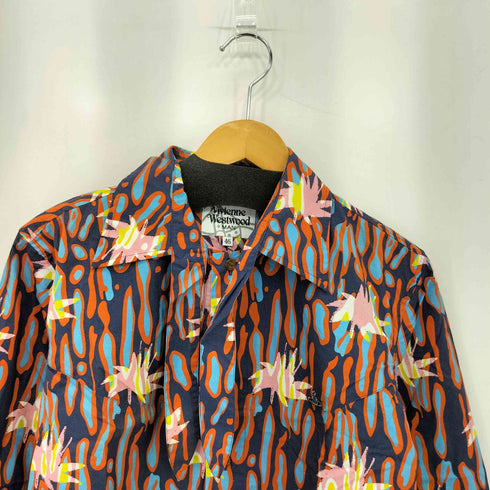 ヴィヴィアンウエストウッドマン Vivienne Westwood MAN ジオメトリックデザイン コットン ロングスリーブ フロントボタン シャツ メンズ 46