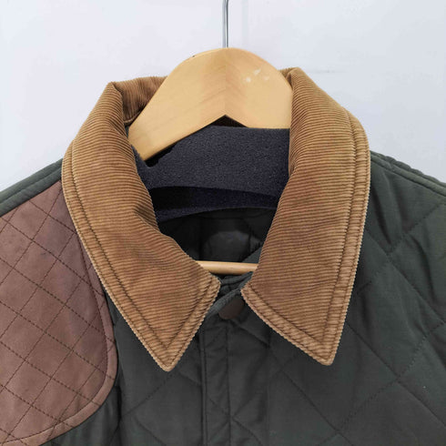ラルフローレン RALPH LAUREN レザーパッチ キルティング ハンティングジャケット レディース import:M