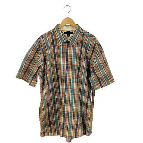 トミーヒルフィガー TOMMY HILFIGER 00S S/Sボタンダウンチェックシャツ ビッグサイズ メンズ import:XXL