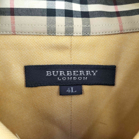 バーバリーロンドン BURBERRY LONDON 襟裏ノヴァチェック S/Sボタンダウンシャツ ビッグサイズ メンズ 4L