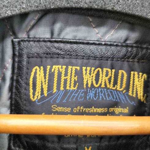 ON THE WORLD INC カウレザー ハーフコート メンズ M