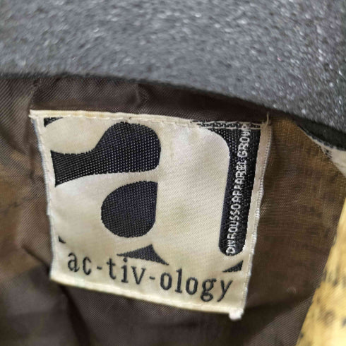 ac-tiv-ology 90s シルク100% 総柄 フルグラフィックブルゾン メンズ M