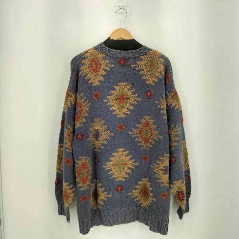 NORTH LANDER 総柄 クルーネック ロングスリーブ ニット メンズ