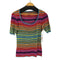 ミッソーニ MISSONI イタリア製 マルチカラー ボーダードレープカットソー レディース