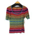 ミッソーニ MISSONI イタリア製 マルチカラー ボーダードレープカットソー レディース