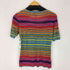 ミッソーニ MISSONI イタリア製 マルチカラー ボーダードレープカットソー レディース