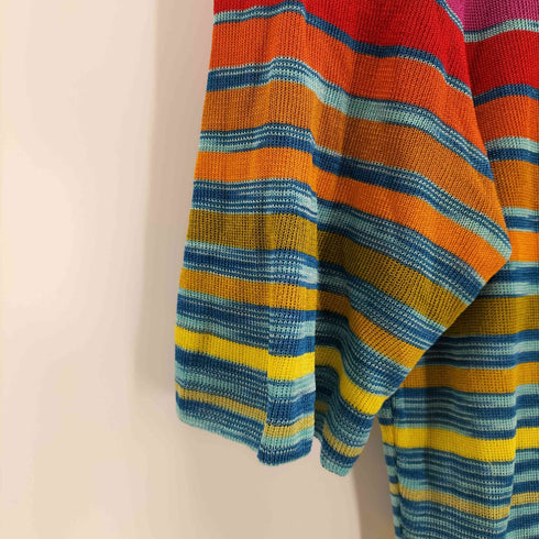 ミッソーニ MISSONI イタリア製 マルチカラー ボーダードレープカットソー レディース