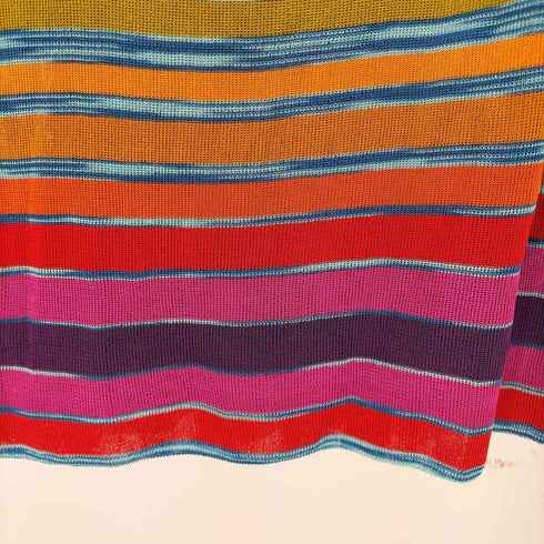 ミッソーニ MISSONI イタリア製 マルチカラー ボーダードレープカットソー レディース