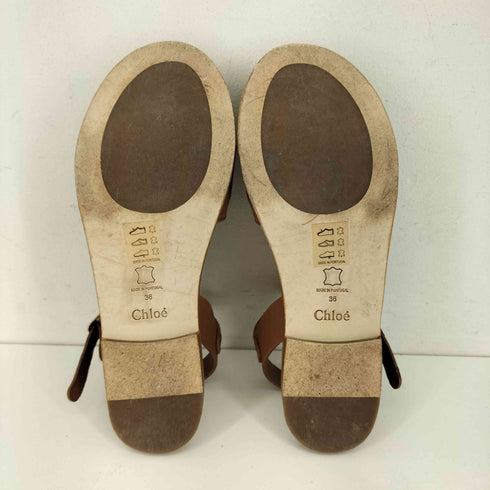 クロエ Chloe WOODY ストラップサンダル フラットシューズ レディース EUR:36