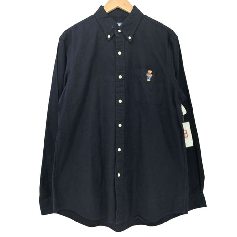 ポロバイラルフローレン Polo by RALPH LAUREN CLASSIC FIT ポロベア シャモアクロス ボタンダウン シャツ メンズ import:L
