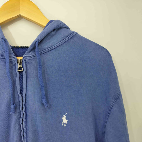 ポロラルフローレン POLO RALPH LAUREN ポニー刺繍 ジップアップ パーカー 茄子紺 メンズ import:L